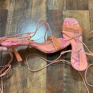 ANTONIO MELANI Vibrant Pink and Orange Heels